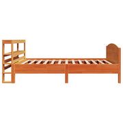 Estructura de cama sin colchón madera maciza marrón 75x190 cm v5073 - Vetonek