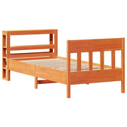 Estructura de cama sin colchón madera maciza marrón 90x190 cm - Vetonek
