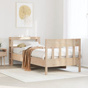 Estructura de cama sin colchón madera maciza pino 75x190 cm v5448 Vetonek