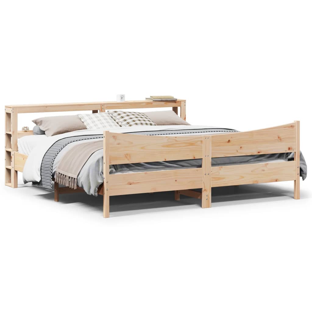 Vetonek Estructura de cama con cabecero madera maciza pino 180x200 cm