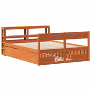 Estructura de cama sin colchón madera maciza marrón 120x190 cm v6575 - Vetonek