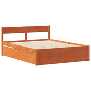 Estructura de cama sin colchón madera maciza marrón 120x190 cm v6575 - Vetonek