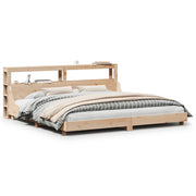 Estructura de cama sin colchón madera maciza de pino 200x200 cm V6643 Vetonek