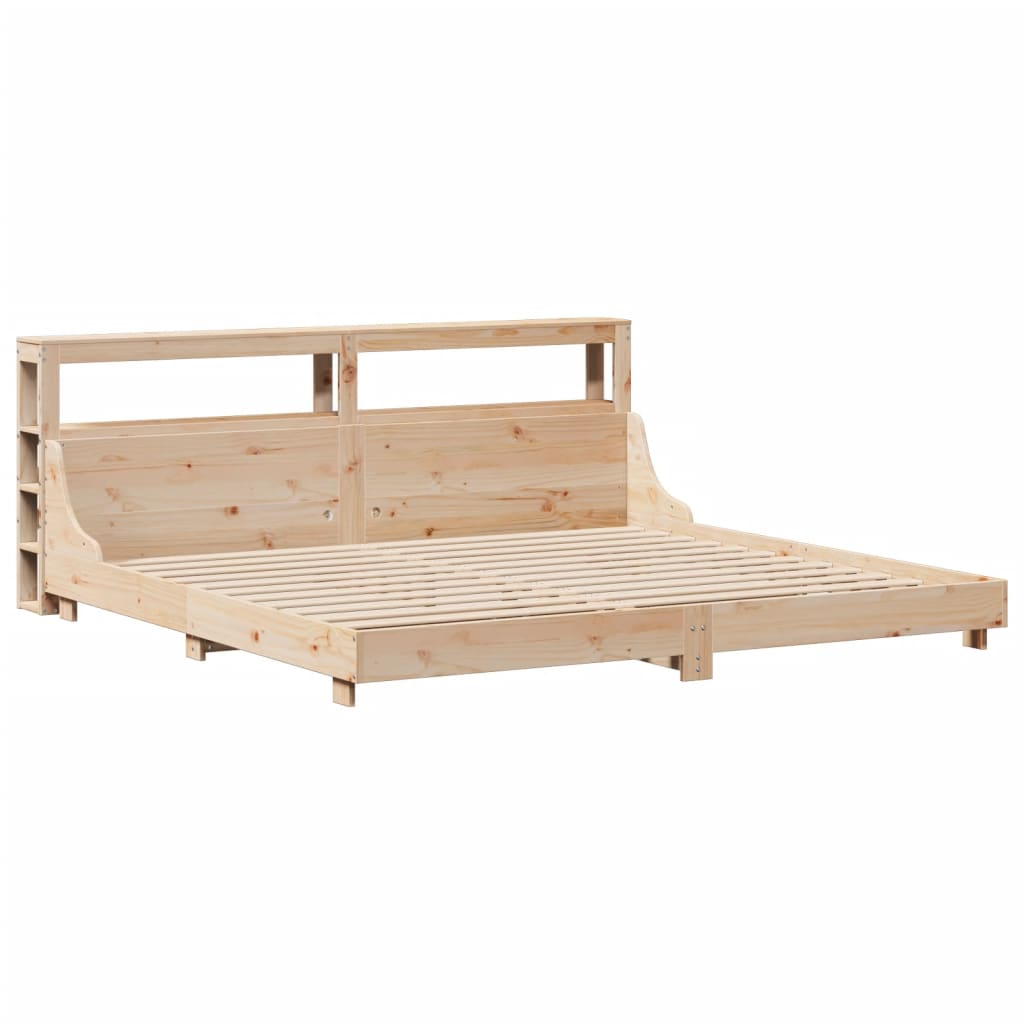 Estructura de cama sin colchón madera maciza de pino 200x200 cm V6643 Vetonek