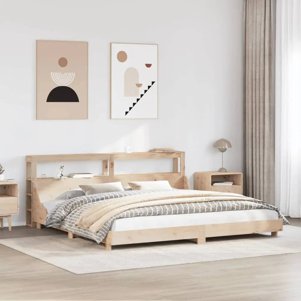 Estructura de cama sin colchón madera maciza de pino 180x200 cm V6674 Vetonek