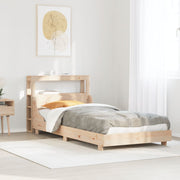 Estructura de cama sin colchón madera maciza de pino 90x200 cm v6858 Vetonek