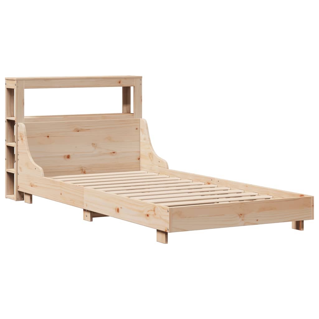 Estructura de cama sin colchón madera maciza de pino 90x190 cm v6971 - Vetonek