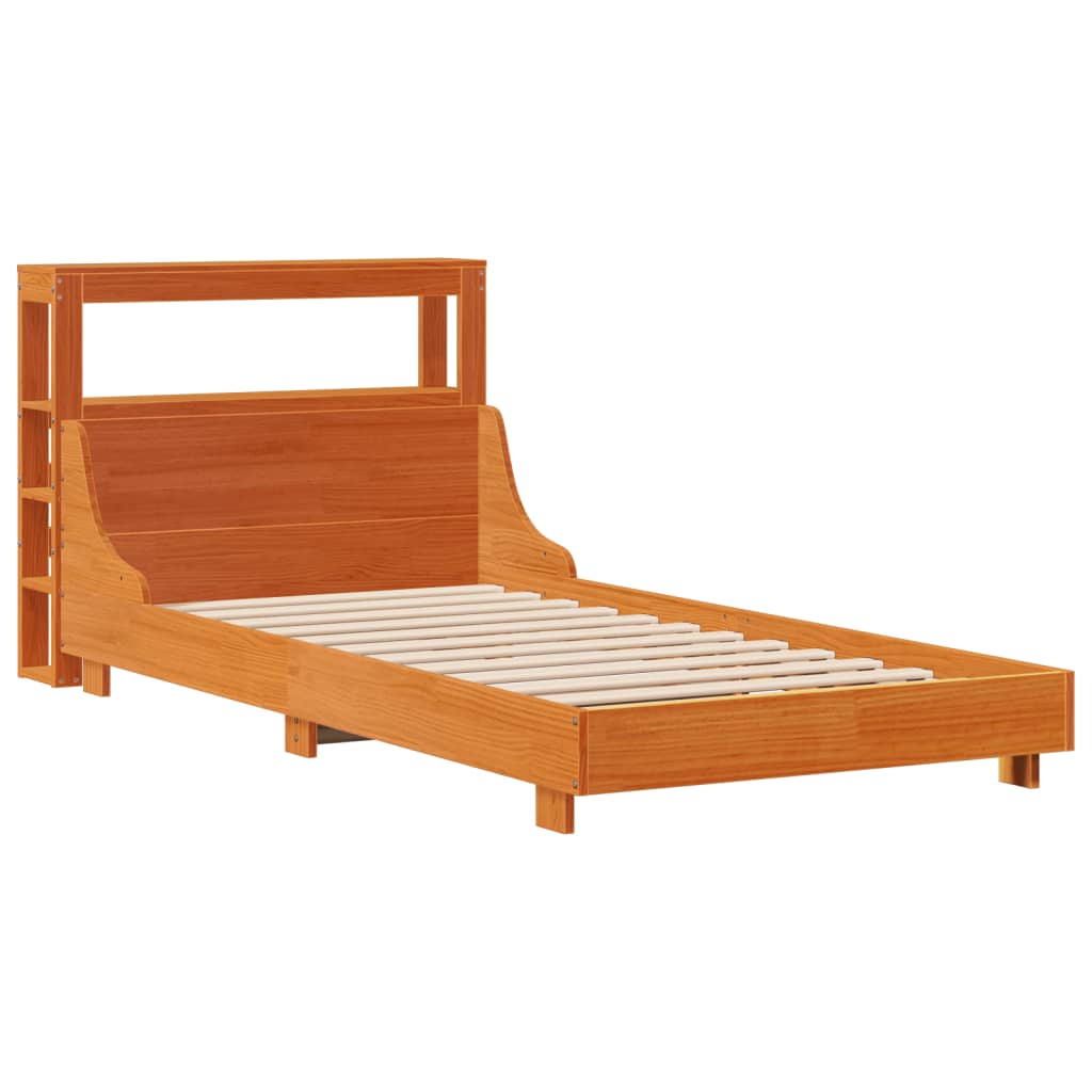 Estructura de cama sin colchón madera maciza marrón 90x190 cm v6995 - Vetonek