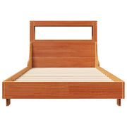 Estructura de cama sin colchón madera maciza marrón 90x190 cm v6995 - Vetonek