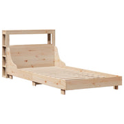 Estructura de cama sin colchón madera maciza pino 75x190 cm v7008 - Vetonek