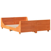 Estructura de cama sin colchón madera maciza marrón 135x190 cm v7329 - Vetonek
