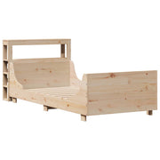 Estructura de cama sin colchón madera maciza pino 75x190 cm v7398 - Vetonek