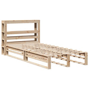 Estructura de cama sin colchón madera maciza de pino 90x200 cm v7428 - Vetonek