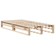 Estructura de cama sin colchón madera maciza de pino 90x200 cm v7428 - Vetonek