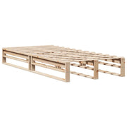 Estructura de cama sin colchón madera maciza pino 75x190 cm v7664 - Vetonek