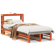 Vetonek Estructura de cama sin colchón madera maciza marrón 90x190 cm
