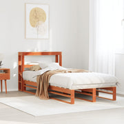 Estructura de cama sin colchón madera maciza marrón 90x190 cm v7718 Vetonek