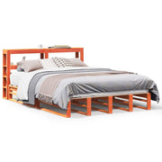 Vetonek Estructura de cama sin colchón madera maciza marrón 120x190 cm