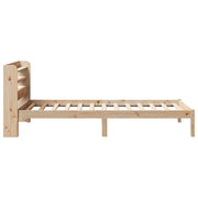 Estructura de cama sin colchón madera maciza pino 75x190 cm v7817 - Vetonek