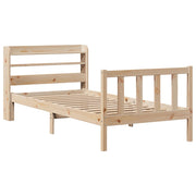Estructura de cama sin colchón madera maciza de pino 90x200 cm - Vetonek