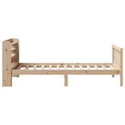Estructura de cama sin colchón madera maciza de pino 90x200 cm - Vetonek