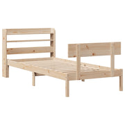 Estructura de cama sin colchón madera maciza de pino 90x200 cm v8692 - Vetonek