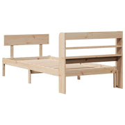 Estructura de cama sin colchón madera maciza de pino 90x200 cm v8692 - Vetonek