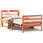 Estructura de cama sin colchón madera maciza marrón 90x190 cm v9125 - Vetonek