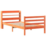 Estructura de cama sin colchón madera maciza marrón 90x190 cm v9125 - Vetonek