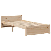 Estructura de cama con cabecero madera maciza pino 90x190 cm V0046 Vetonek