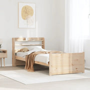 Estructura de cama con cabecero madera maciza pino 90x190 cm V0046 Vetonek