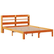 Estructura de cama sin colchón madera maciza marrón 135x190 cm - Vetonek