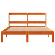 Estructura de cama sin colchón madera maciza marrón 135x190 cm - Vetonek