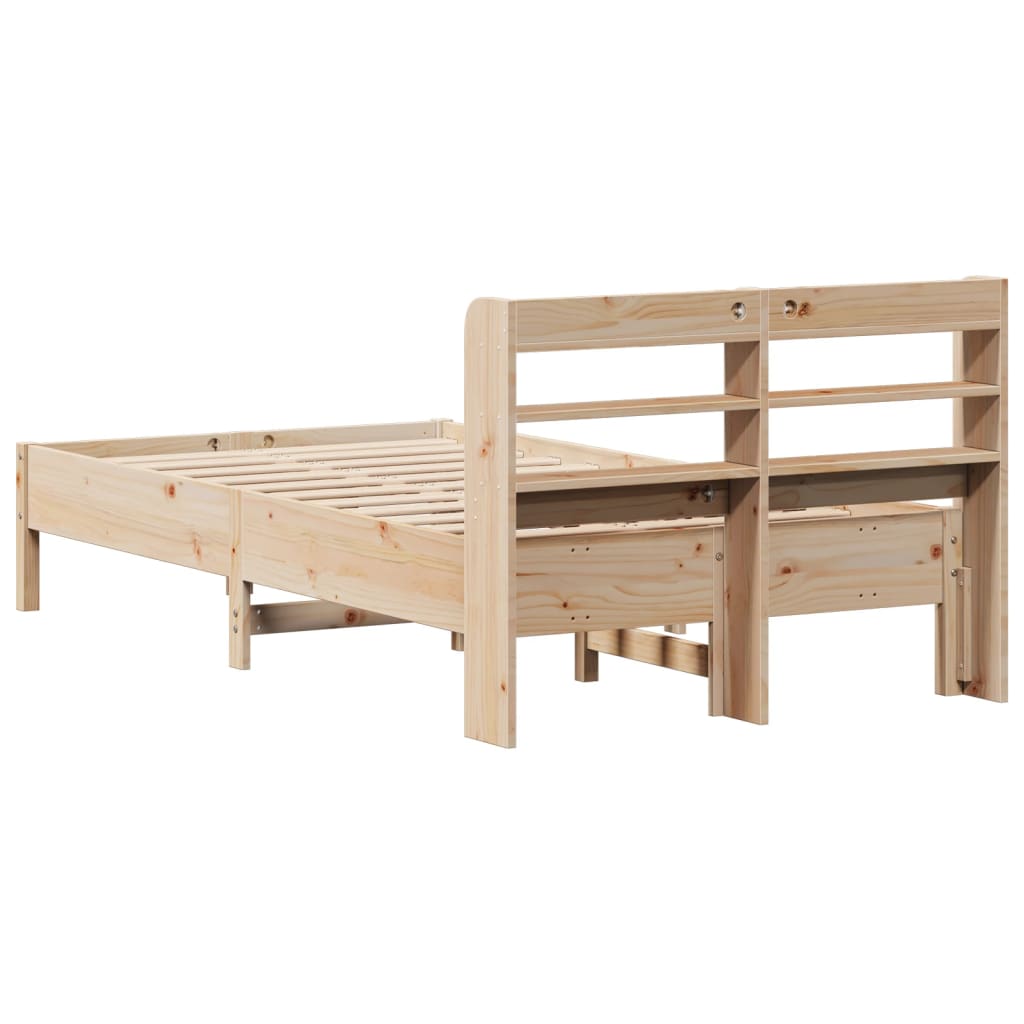 Estructura de cama sin colchón madera maciza de pino 90x200 cm v1531 - Vetonek