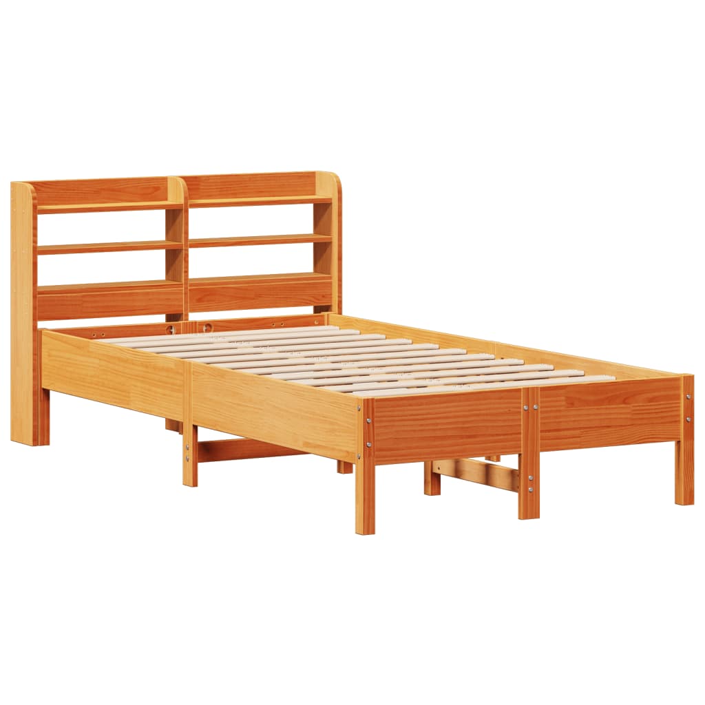 Estructura de cama sin colchón madera maciza marrón 120x190 cm - Vetonek