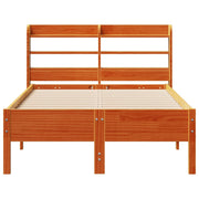 Estructura de cama sin colchón madera maciza marrón 120x190 cm - Vetonek