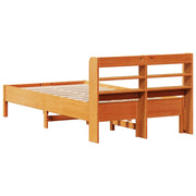 Estructura de cama sin colchón madera maciza marrón 120x190 cm - Vetonek