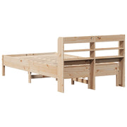 Estructura de cama sin colchón madera maciza pino 75x190 cm v1685 - Vetonek