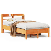 Vetonek Cadre de lit sans matelas bois massif marron 75x190 cm