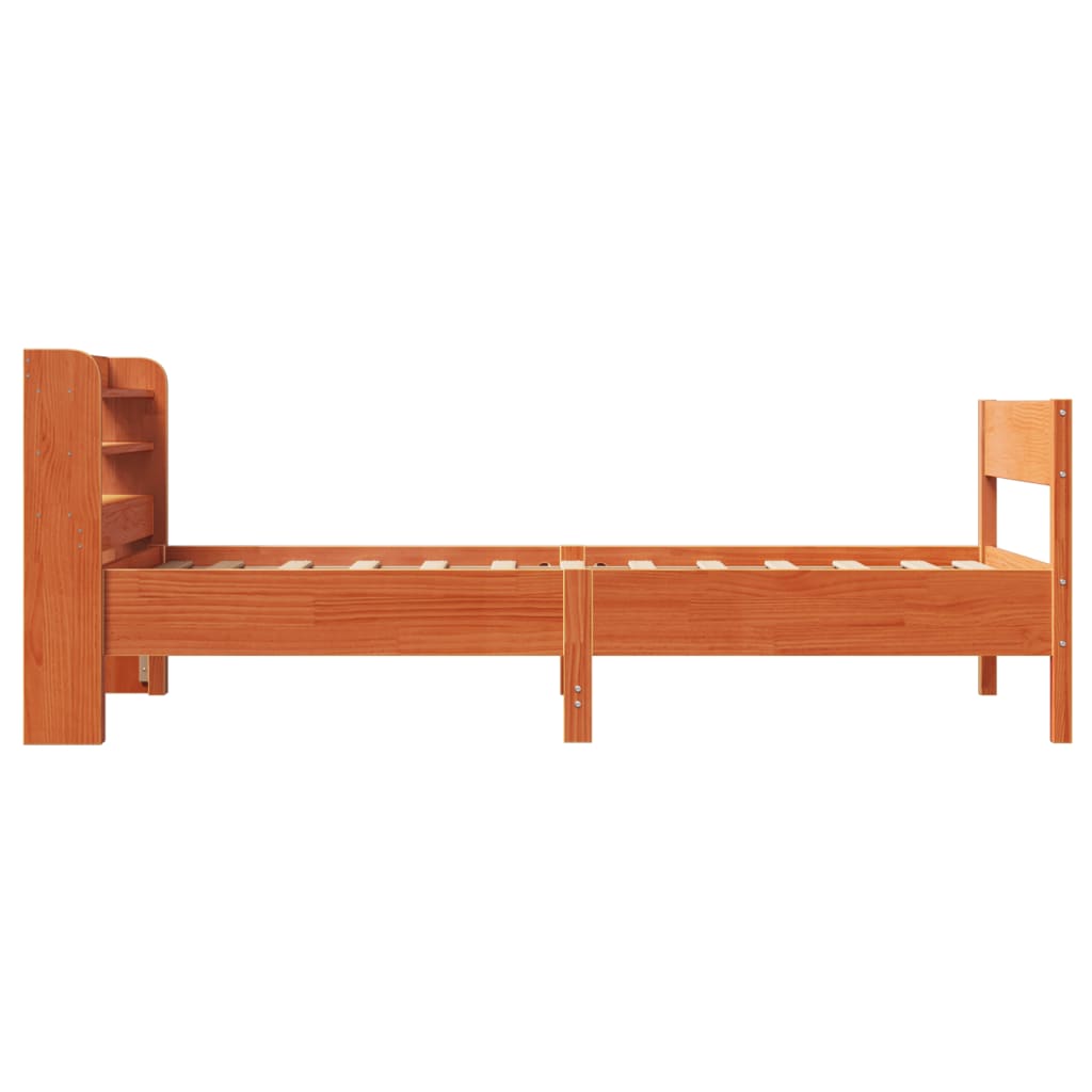 Estructura de cama sin colchón madera maciza marrón 90x190 cm v2064 - Vetonek