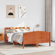 Estructura de cama sin colchón madera maciza marrón 120x190 cm v2361 Vetonek