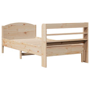 Estructura de cama sin colchón madera maciza de pino 90x200 cm v2408 - Vetonek