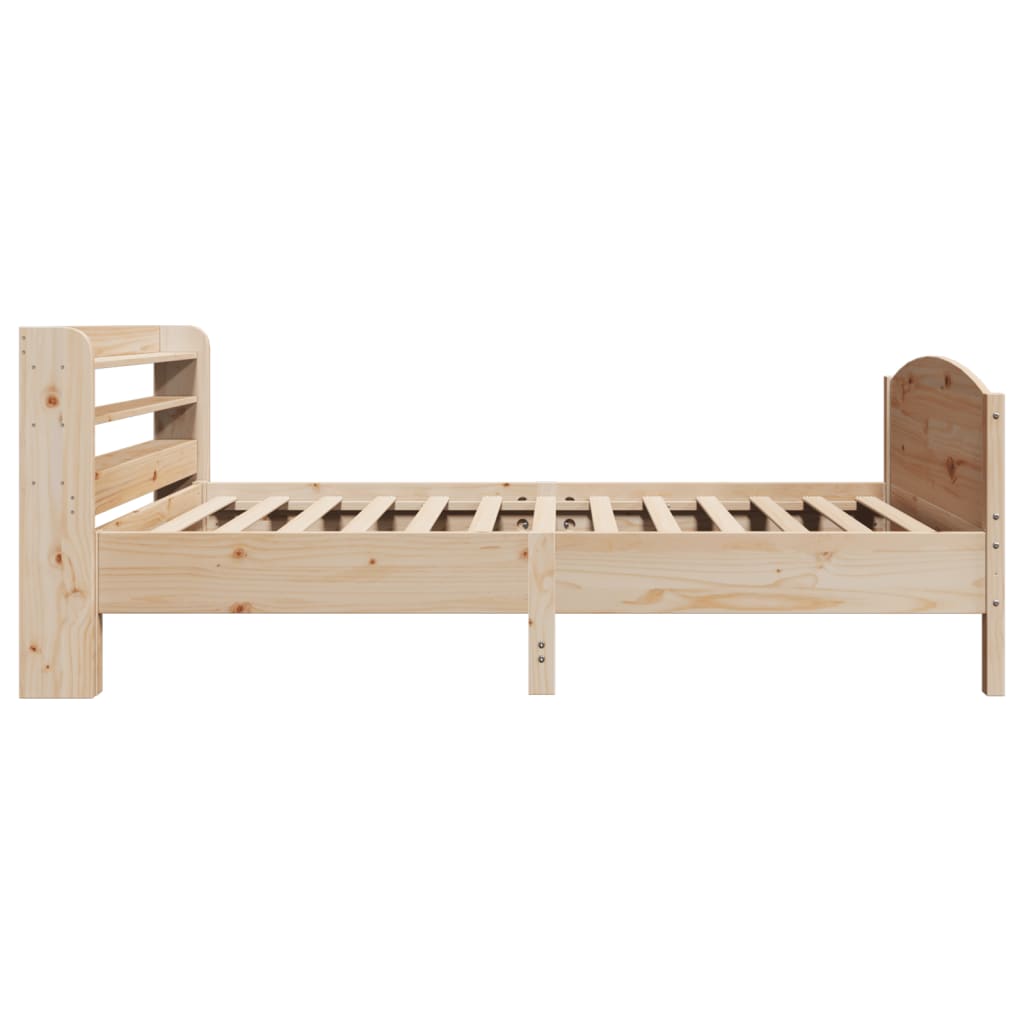 Estructura de cama sin colchón madera maciza pino 75x190 cm - Vetonek