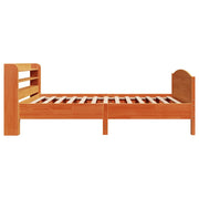 Cadre de lit sans matelas bois massif marron 75x190 cm - Vetonek