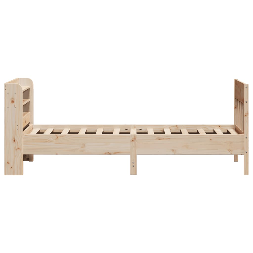 Estructura de cama sin colchón madera maciza de pino 90x200 cm - Vetonek