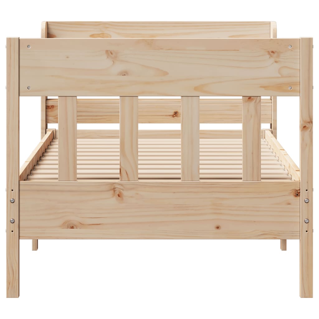 Estructura de cama sin colchón madera maciza de pino 90x190 cm v2828 - Vetonek