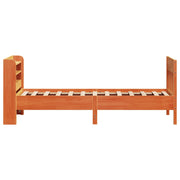 Estructura de cama sin colchón madera maciza marrón 90x190 cm v2842 - Vetonek