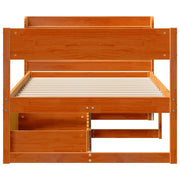 Estructura de cama sin colchón madera maciza marrón 90x190 cm - Vetonek