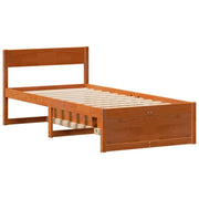 Estructura de cama sin colchón madera maciza marrón 90x190 cm - Vetonek