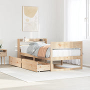 Estructura de cama sin colchón madera maciza pino 75x190 cm v4020 Vetonek